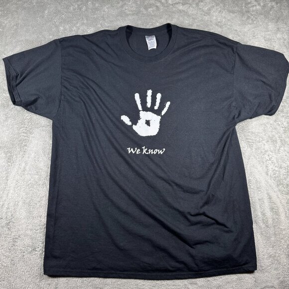 Skyrim Dark Brotherhood We Know Handprint Tee NWT Black 3XL Gamer Shirt - Picture 1 of 9